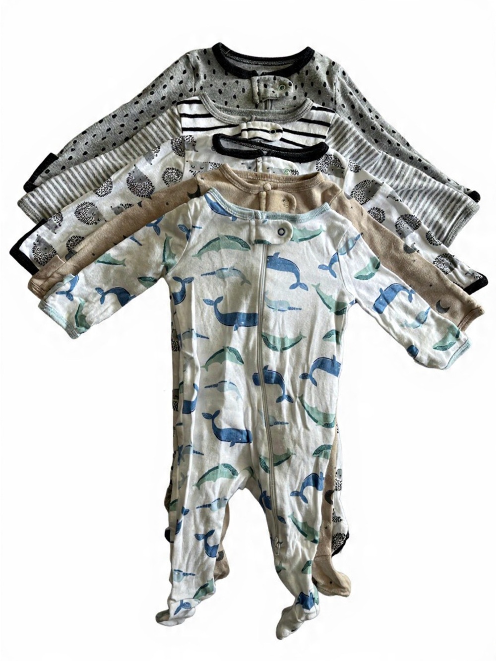 $5 EACH or 5 for $15 - Baby Boy clothing bundle - Baby Footed Pajama - no stains